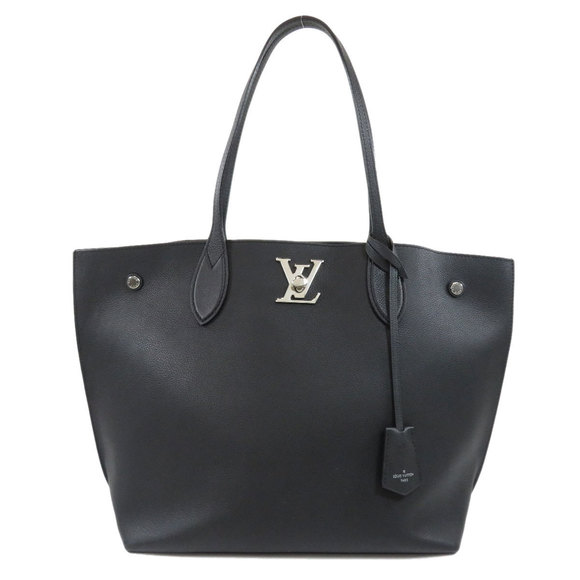 Louis Vuitton LockMe Go Tote Bag Taurillon Leather Black - Picture 1 of 9
